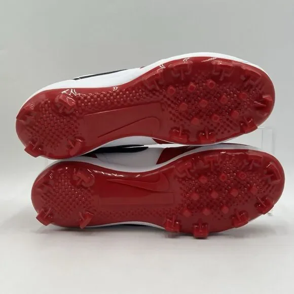 Men Sz 11 Nike Air Jordan 1 Retro MCS Low Chicago Red Baseball Cleat CJ8524 611 - Picture 6 of 8